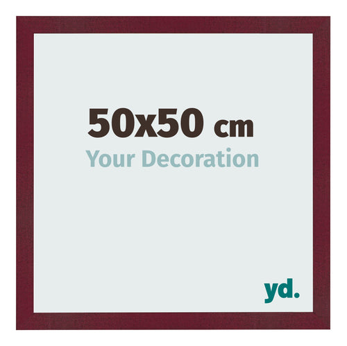 Cadre Photo 50x50 cm Vin Rouge Patine MDF Bologna De Face Mesure | Yourdecoration.fr