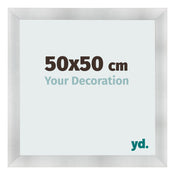 Cadre Photo 50x50cm Aluminium Brosse MDF Pisa De Face Mesure | Yourdecoration.fr