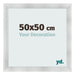 Cadre Photo 50x50cm Aluminium Brosse MDF Pisa De Face Mesure | Yourdecoration.fr