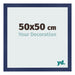 Cadre Photo 50x50cm Bleu Foncé Patiné MDF Bologna De Face Mesure | Yourdecoration.fr