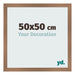 Cadre Photo 50x50cm Cuivre Décor MDF Bologna De Face Mesure | Yourdecoration.fr