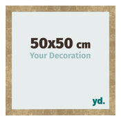 Cadre Photo 50x50cm Or Antique MDF Bologna De Face Mesure | Yourdecoration.fr