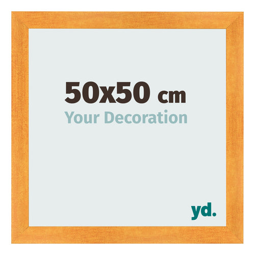 Cadre Photo 50x50cm Orange MDF Pisa De Face Mesure | Yourdecoration.fr
