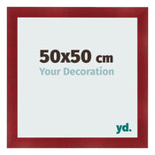 Cadre Photo 50x50cm Vin Rouge Patine MDF Pisa De Face Mesure | Yourdecoration.fr