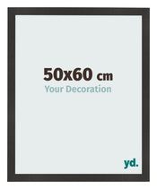Cadre Photo 50x60 cm Noir Mat MDF Bologna De Face Mesure | Yourdecoration.fr