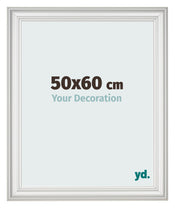 Cadre Photo 50x60cm Blanc Patine MDF Lazio De Face Mesure | Yourdecoration.fr