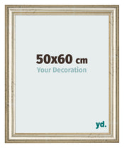 Cadre Photo 50x60cm Brillance Metallique MDF Lazio De Face Mesure | Yourdecoration.fr