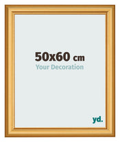 Cadre Photo 50x60cm Or Mat MDF Lazio De Face Mesure | Yourdecoration.fr