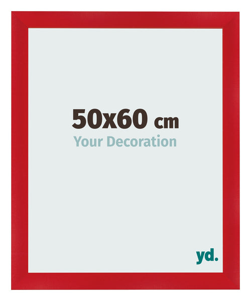 Cadre Photo 50x60cm Rouge MDF Pisa De Face Mesure | Yourdecoration.fr