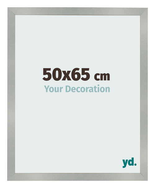 Cadre Photo 50x65cm Aluminium Brossé MDF Bologna De Face Mesure | Yourdecoration.fr