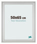 Cadre Photo 50x65cm Argent Mat MDF Lazio De Face Mesure | Yourdecoration.fr