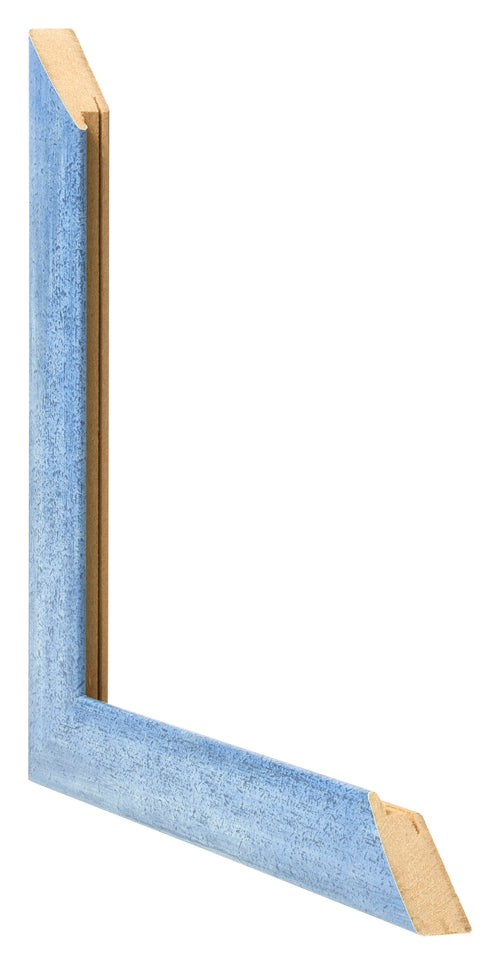 Cadre Photo 50x65cm Bleu Brillant Patine MDF Pisa Detail Intersection | Yourdecoration.fr