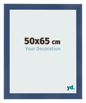 Cadre Photo 50x65cm Bleu Fonce Patine MDF Pisa De Face Mesure | Yourdecoration.fr