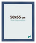 Cadre Photo 50x65cm Bleu Fonce Patine MDF Pisa De Face Mesure | Yourdecoration.fr