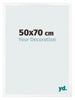 Cadre Photo 50x70 cm Blanc Mat MDF Bologna De Face Mesure | Yourdecoration.fr