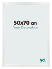 Cadre Photo 50x70cm Blanc Vintage MDF Pisa De Face Mesure | Yourdecoration.fr