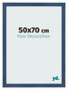 Cadre Photo 50x70cm Bleu Fonce Patine MDF Pisa De Face Mesure | Yourdecoration.fr
