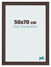 Cadre Photo 50x70cm Chene Fonce MDF Lazio De Face Mesure | Yourdecoration.fr