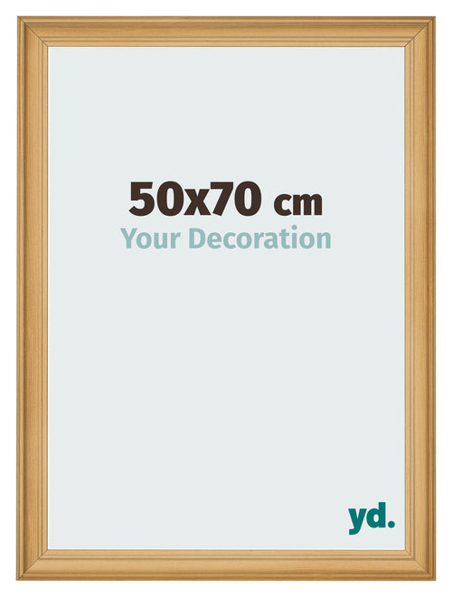 Cadre Photo 50x70cm De Pin Grain de Bois MDF Lazio De Face Mesure | Yourdecoration.fr