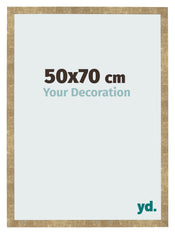 Cadre Photo 50x70cm Or Antique MDF Bologna De Face Mesure | Yourdecoration.fr