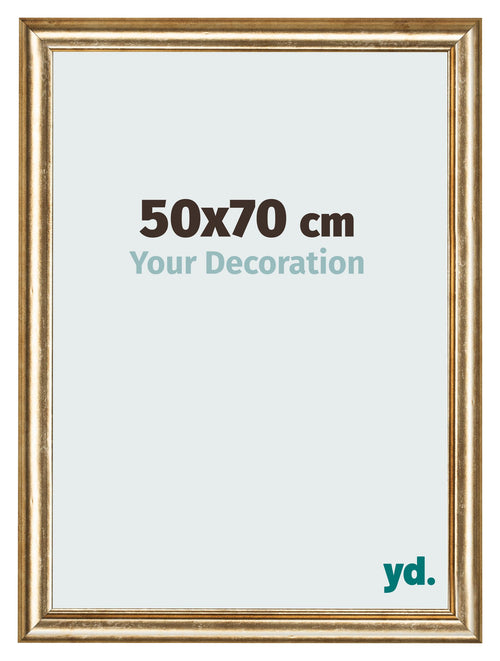 Cadre Photo 50x70cm Or Antique MDF Lazio De Face Mesure | Yourdecoration.fr