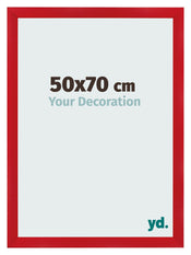 Cadre Photo 50x70cm Rouge MDF Pisa De Face Mesure | Yourdecoration.fr