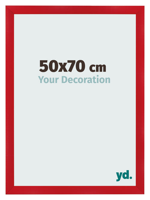 Cadre Photo 50x70cm Rouge MDF Pisa De Face Mesure | Yourdecoration.fr