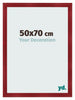 Cadre Photo 50x70cm Vin Rouge Patine MDF Pisa De Face Mesure | Yourdecoration.fr