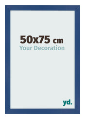 Cadre Photo 50x75 cm Bleu Fonce MDF Bologna De Face Mesure | Yourdecoration.fr