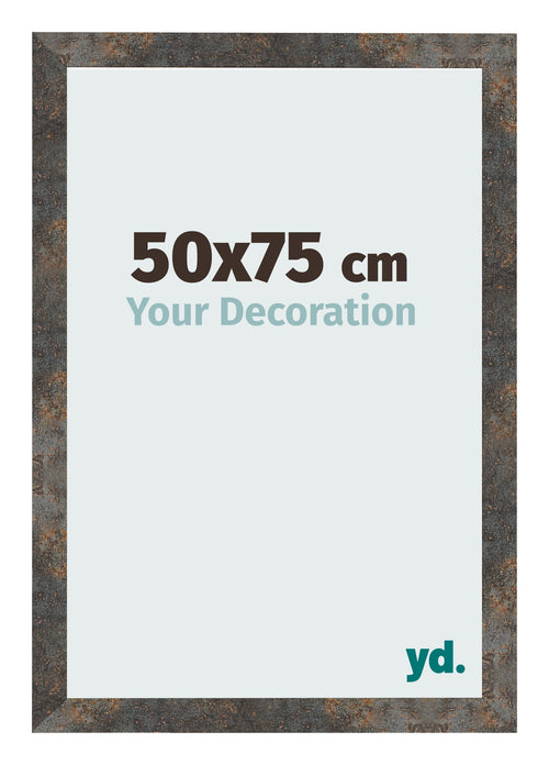 Cadre Photo 50x75 cm Metal Oxyde MDF Bologna De Face Mesure | Yourdecoration.fr