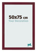 Cadre Photo 50x75 cm Vin Rouge Patine MDF Bologna De Face Mesure | Yourdecoration.fr
