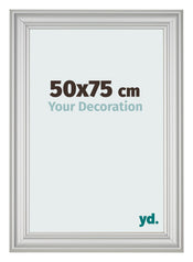 Cadre Photo 50x75cm Argent Mat MDF Lazio De Face Mesure | Yourdecoration.fr