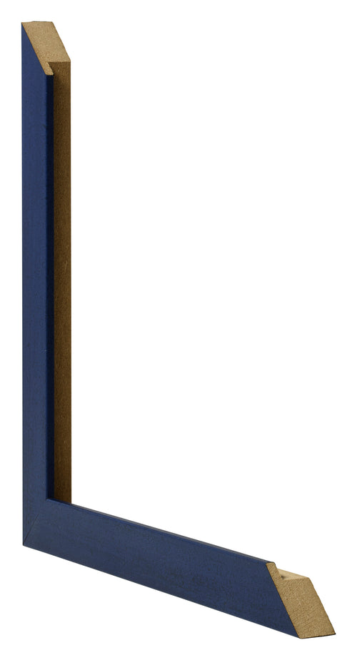 Cadre Photo 50x75cm Bleu Foncé Patiné MDF Bologna Detail Intersection | Yourdecoration.fr