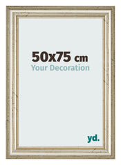 Cadre Photo 50x75cm Brillance Metallique MDF Lazio De Face Mesure | Yourdecoration.fr