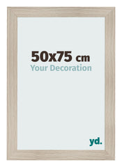 Cadre Photo 50x75cm Chene Rustique MDF Pisa De Face Mesure | Yourdecoration.fr