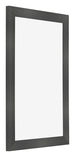 Cadre Photo 50x75cm Noir Argent Poli MDF Pisa De Face Oblique | Yourdecoration.fr