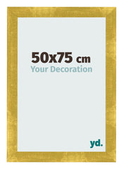 Cadre Photo 50x75cm Or Vintage MDF Pisa De Face Mesure | Yourdecoration.fr