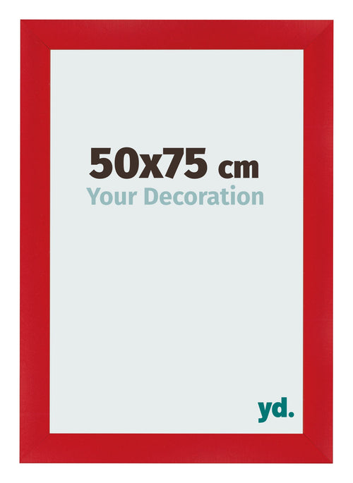 Cadre Photo 50x75cm Rouge MDF Pisa De Face Mesure | Yourdecoration.fr