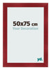 Cadre Photo 50x75cm Vin Rouge Patine MDF Pisa De Face Mesure | Yourdecoration.fr