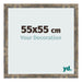 Cadre Photo 55x55cm Bleu Or Mélangé MDF Bologna De Face Mesure | Yourdecoration.fr