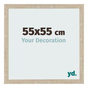 Cadre Photo 55x55cm Chêne Sonoma MDF Bologna De Face Mesure | Yourdecoration.fr