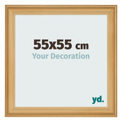 Cadre Photo 55x55cm De Pin Grain de Bois MDF Lazio De Face Mesure | Yourdecoration.fr