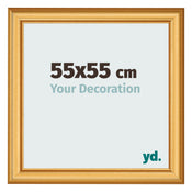 Cadre Photo 55x55cm Or Mat MDF Lazio De Face Mesure | Yourdecoration.fr