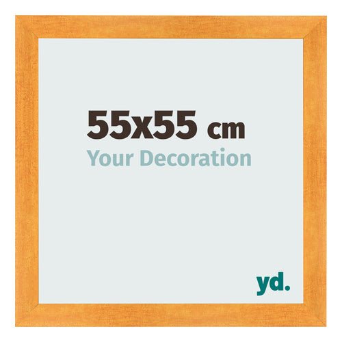 Cadre Photo 55x55cm Orange MDF Pisa De Face Mesure | Yourdecoration.fr