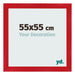 Cadre Photo 55x55cm Rouge MDF Pisa De Face Mesure | Yourdecoration.fr