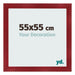 Cadre Photo 55x55cm Vin Rouge Patine MDF Pisa De Face Mesure | Yourdecoration.fr