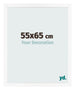 Cadre Photo 55x65 cm Blanc Mat MDF Bologna De Face Mesure | Yourdecoration.fr