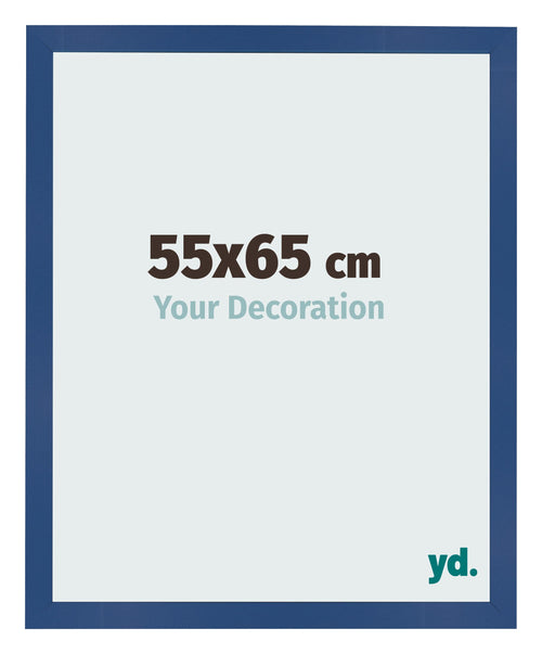 Cadre Photo 55x65 cm Bleu Fonce MDF Bologna De Face Mesure | Yourdecoration.fr