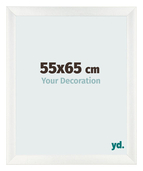 Cadre Photo 55x65cm Blanc Vintage MDF Pisa De Face Mesure | Yourdecoration.fr