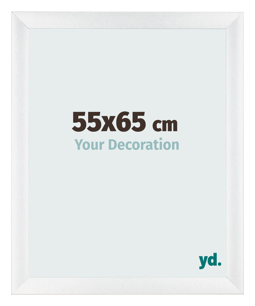 Cadre Photo 55x65cm Blanc Vintage MDF Pisa De Face Mesure | Yourdecoration.fr